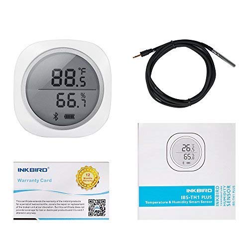Inkbird IBS-TH1 Plus Wireless Bluetooth Temperature and Humidity Monitor Thermometer and Hygrometer Used for Brewing Meat Plant Cigar Storage (Battery not Included) - Image 4