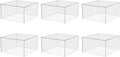 6 Pack Clear Acrylic Display Box Counter Retail Merchandise Storage Bin No Lid with Open Bottom 7" x 7.25" x 4" Inch Flippable Cubby for Tradeshows and Expos by Marketing Holders by MarketingHolders