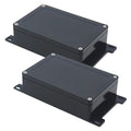 Zulkit Junction Box ABS Plastic Dustproof Waterproof IP65 Universal Electrical Boxes Project Enclosure with Fixed Ear Black 5.91 x 3.94 x 1.73 Inch (150 x 100 x 44 mm)(Pack of 2) by Zulkit