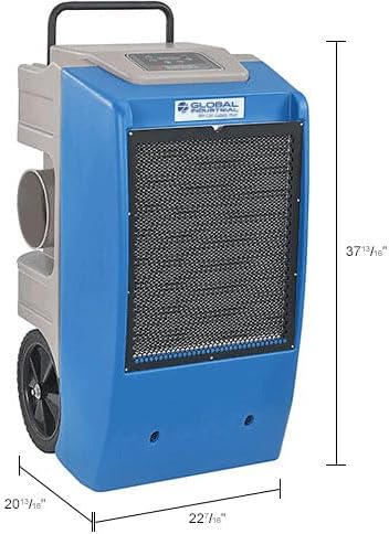 Global Industrial Dehumidifier Commercial Grade Low Grain Refrigerant 250 Pint Dehumidifier with Water Pump, 500 CFM, 2500 Sq Ft Coverage, R410A Refrigerant - Image 9