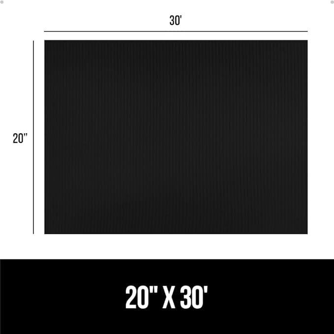 GORILLA GRIP DuraGuard Shelf Liner, 20x30 Non-Adhesive Cabinet Liners for Kitchen Drawers, Shelves, Refrigerator, Pantry Storage, Bathroom Closet, Durable Waterproof BPA Free Ribbed Plastic, Jet Black - Image 8