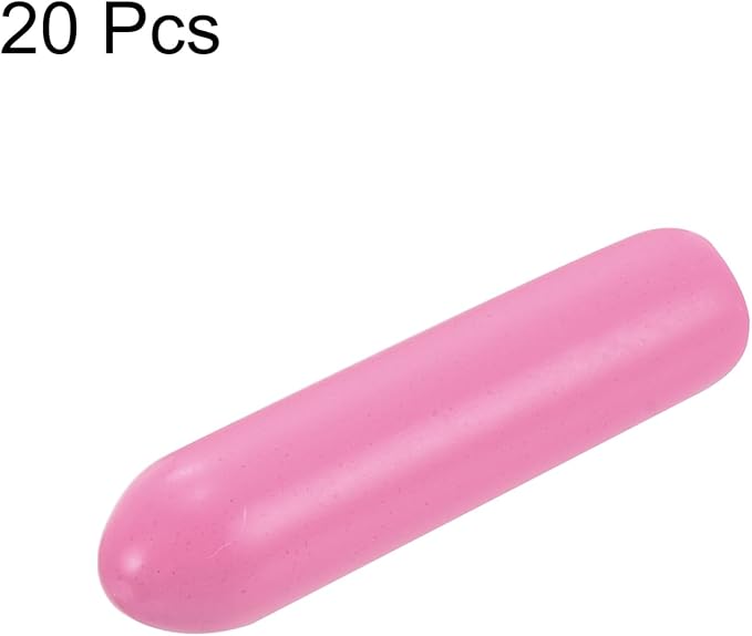 uxcell 20pcs Rubber End Caps 3mm(1/8 inch) ID Vinyl PVC Round Tube Bolt Cap Cover Screw Thread Protectors Pink - Image 2