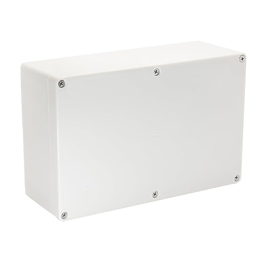 Project Box IP65 Waterproof Junction Box ABS Plastic Electrical Boxes DIY Electronic Project Case Power Enclosure White 9.06x5.90x3.43 inch (230 x 150 x87 mm) by Raculety