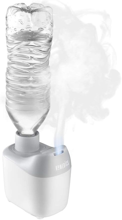 Homedics Ultrasonic Portable Humidifier – Small Air Humidifiers for Bedroom, Plants, Office, Travel – Cool Mist Humidifiers, Uses Standard Water Bottle, White - Image 7
