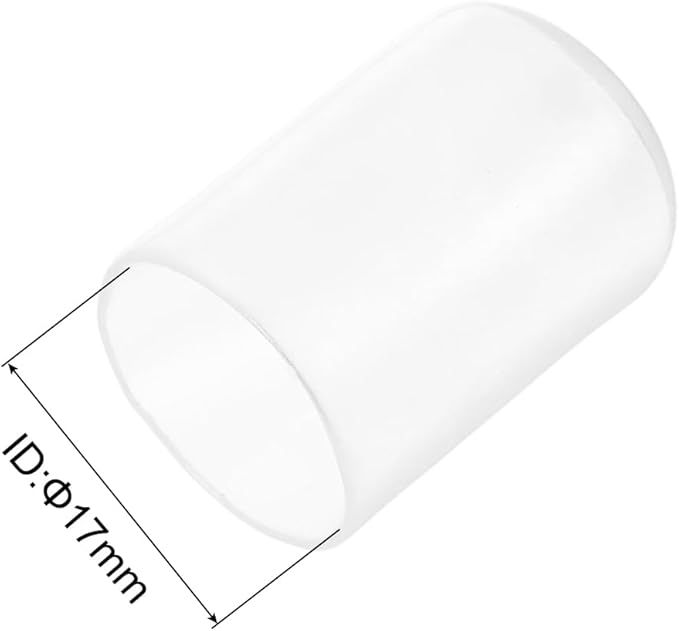 uxcell 20pcs Rubber End Caps Protective Caps 17mm ID Vinyl PVC Round Tube Bolt Cap Cover Screw Thread Protectors, Clear - Image 3