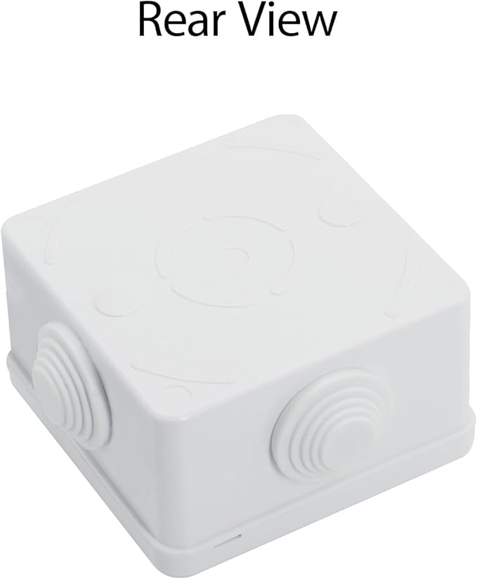 LeMotech Junction Box, ABS Plastic IP55 Water Resistant and Dustproof, Universal Electrical Enclosure, Outdoor and Indoor Project Box, Outer Size 3.1" x 3.1" x 1.9", White (Pack of 2) - Image 7