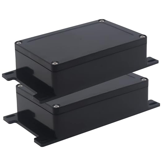 Watertight Junction Box, IP67 Waterproof Project Box Durable ABS Plastic Electronic Enclosure Case for DIY Electrical Project with Wall Fixed Ear 5.91" x 3.94" x 1.73"(150 x 100 x 44 mm) 2Pcs by YETLEBOX