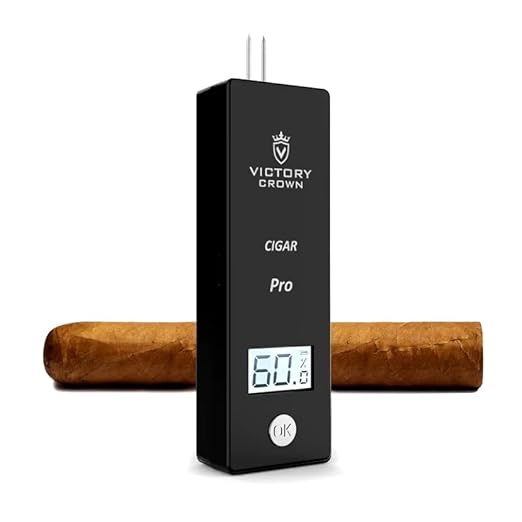 Digital Cigar Humidity Meter Portable Electric Moisture Guage Tester Reader Humidor Hygrometer Needle LCD Display Smoking Tobacco Accessories Gifts by Omana