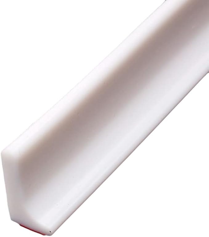 Shower Dam Self Adhesive, Shower Water Blocker for Kitchen Bathroom, Shower Guard Shower Threshold Water Dam for Bathtub, Countertop Edge Trim ((White/197in)) by JEWELTH