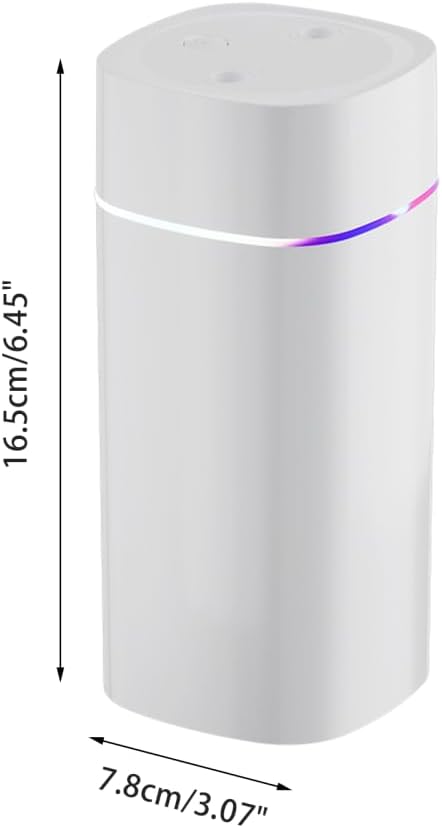 DONGKER Mini Humidifier,600ml Dual Channels USB Quiet Humidifier with Colorful Cycling Light Waterless Auto Shut-Off for Home Bedroom Office Indoor Travel - Image 4