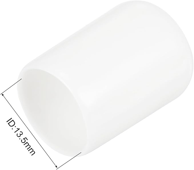 uxcell 20pcs Rubber End Caps 13.5mm ID Vinyl Round Tube Bolt Cap Cover Thread Protectors White - Image 3