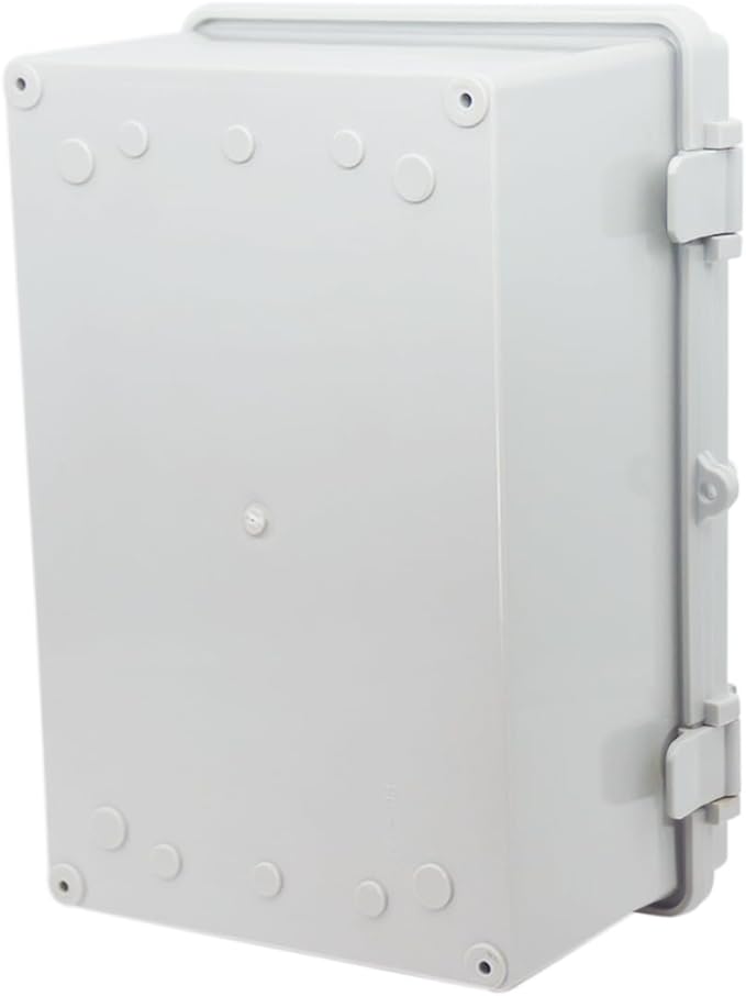 Junction Box, Hinged Cover IP67 Waterproof ABS Project Box with 2 NPT 1/2" Cable Gland, Electrical Box Enclosure with Mounting Plate & Wall Bracket 11.4 x 7.5 x 5.5inch(290x190x140mm) - Image 5