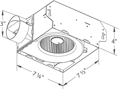 DELTA ELECTRONICS (AMERICAS) LTD. BreezSlim SLM50 50 CFM Exhaust Bath Fan, White - Image 4