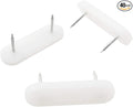 40pcs Plastic Head Double Pins Multifunctional Furniture Chair Leg Feet Pads Glide Nails Nylon Moisture Proof and Wear-Resisting Silencer Furniture Accessories, White by WHYHKJ
