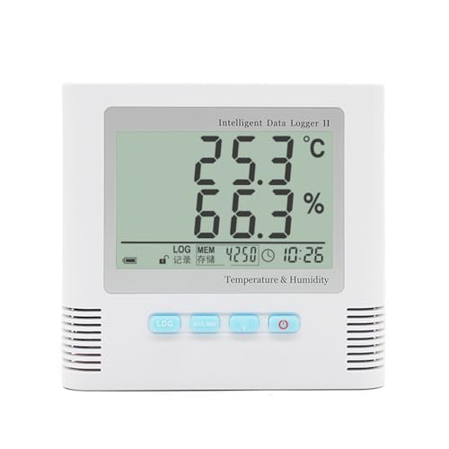 Digital Temperature Humidity Data Logger Thermo Hygrometer Recorder Monitor with Temperature Measurement Range -20 to +70℃ Temperature Accuracy ±0.3℃ Humidity Accuracy ±3% RH Internal Sensor - Image 3