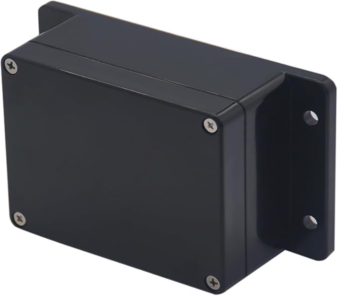 Project Box ABS Plastic Black Electrical Boxes IP65 Waterproof DIY Electronic Junction Box Power Enclosure with Fixed Ear 4.5x3.5x2.2 inch (115x90x55 mm) by Otdorpatio