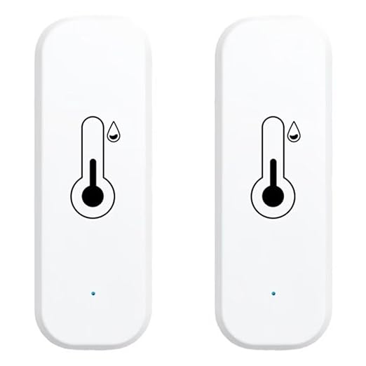WiFi & Bluetooth Temperature and Humidity Sensor,No Hub Required,Compatible with Alexa and Google Home,for Home, Baby Rooms,Greenhouses Accessories, Garages, Office 2Pack(No Include Battery) by Unknown