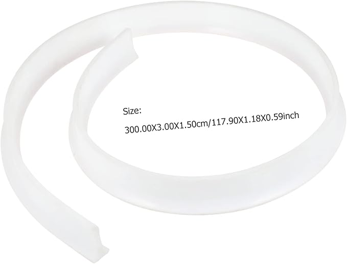 jojofuny 3m Toilet Water Retaining Strip Self-adhesive Bathroom Baffle for Showers and Countertops Silicone Barrier for Kitchens and Bathtubs Easy to Clean and - Image 5