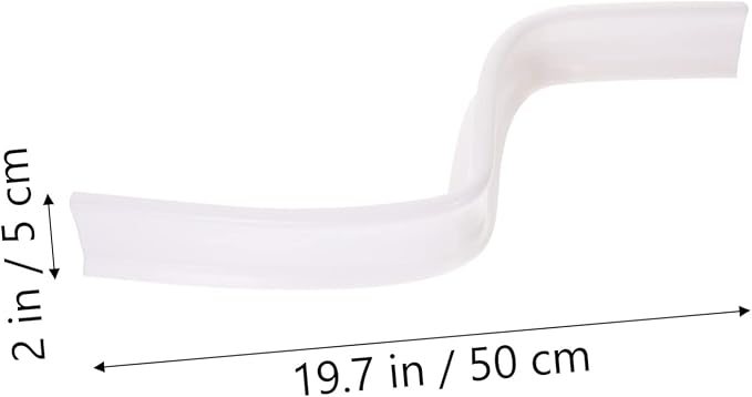 Mikikit Strip for Bathroom and Kitchen Silicone Water Barrier for Wet and Dry Separation Easy Installation Shower Stopper Strip White - Image 4