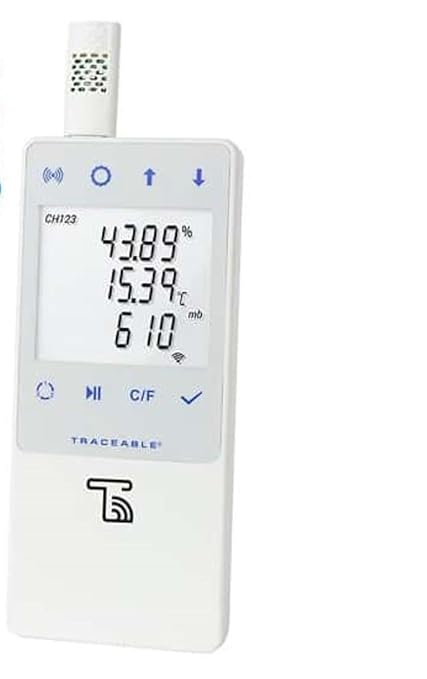 Digi-Sense AO-18000-33 Barometric Temperature Humidity Data Logger with Traceable Wireless Capability by Digi-Sense