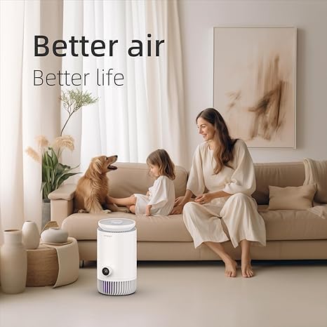 2-in-1 Humidifier and Air Purifier Combo, Mistless Evaporative Humidifier and HEPA Filter Air Purifier, Silent, WIFI Smart for Bedroom, White - Image 6