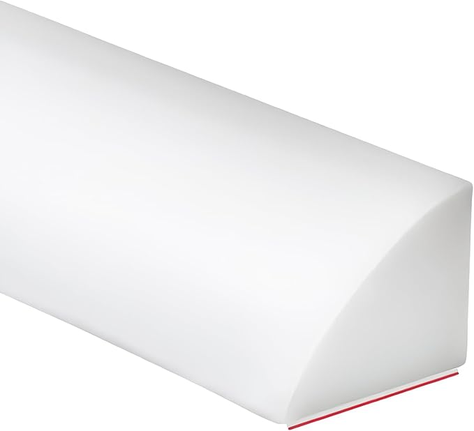 Duzzy 158 Inch Flexible Quarter Round Molding, Silicone Rubber Peel and Stick Shower Water Barrier Suitable for The Shower Corner or Kitchen Countertop Sink and Cooktop by Duzzy