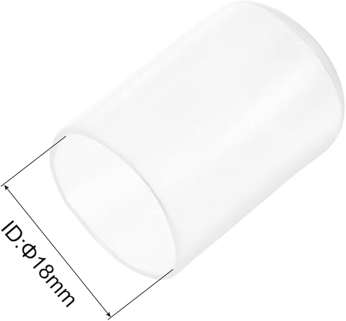 uxcell 20pcs Rubber End Caps Protective Caps 18mm ID Vinyl PVC Round Tube Bolt Cap Cover Screw Thread Protectors, Clear - Image 3