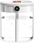 Smart Humidifier, Double Nozzle Cool Mist Humidifier with Night Light, 2L Top Fill Air Humidificador for Home Bedroom Office by Mioyoow