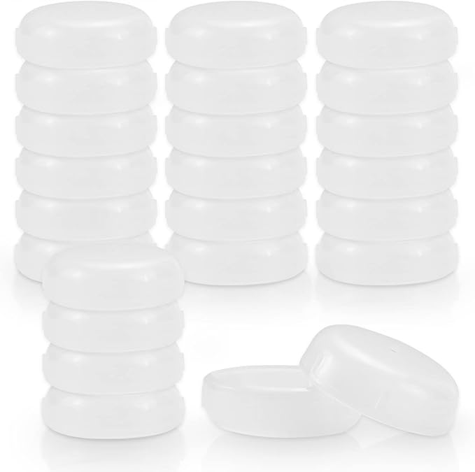 24 Pack Wrought Iron Patio Furniture Feet Caps 1-1/2 inch Round Plastic Outdoor Chair Leg Floor Protectors, Patio Chair Leg Caps, Patio Furniture Replacement Feet for Metal Chairs & Tables (White) by YourHomeApplianceMates