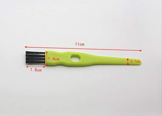 vipolish 20 Pcs 11CM/4.33 Inch Green Plastic Handle Mini Dust Removal Brush Nylon Hair Brush Computer Keyboard Cleaning Small Brush Lamp Humidifier Clean Rag for Home Office Use - Image 3
