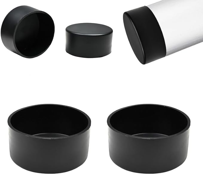 3" (76.5mm) Silicone Chair Leg Floor Protectors, Rubber Chair Leg Caps, Non-Slip Furniture Pads Round Chair Feet Covers End Caps for Hardwood Floors, Patio & Table Foots, White (2PCS) by EASYEAH