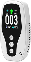 Protmex 3 in 1 Carbon Monoxide Detector and Temperature Humidity Monitor - Socket-Type Plug-in Alarm with Dual Power Modes & Flame Retardant, for Home, Bedroom, Office Safety by Protmex