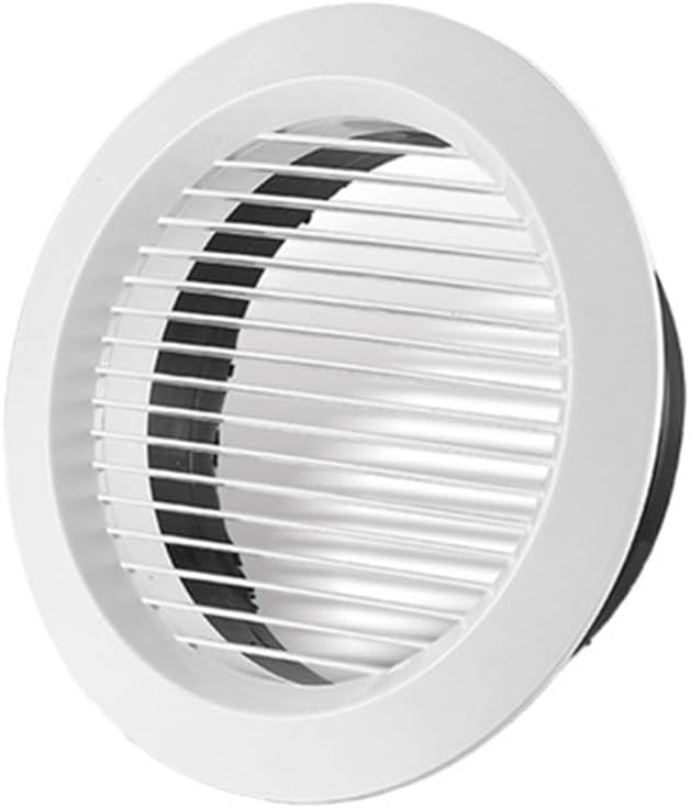 Adjustable Round Wall Vent Grille for Interior Ventilation – ABS Air Vent Cover, White, 75mm/100mm/125mm/150mm/200mm Diameter, Rotating Airflow Control,(125mm) by Unknown