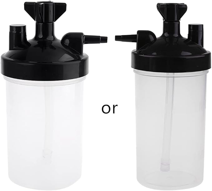 Humidifying Cup Humidifier Water Bottle for Oxygen Regulator High Flows Oxygen Bubbler Bottle for Oxygen Concentrators, As Pic Shows - Image 2