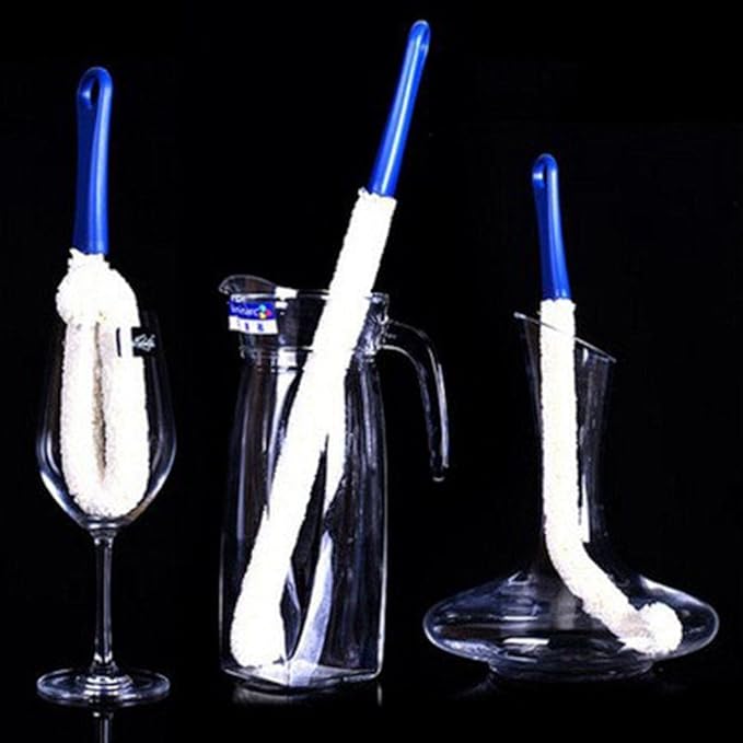 Wine Decanter Cleaning Brush,Wine Glass Cleaner Brush Wine Carafe Cleaner Flexible Bottle Scourer Cleaning Brush Tools for Goblets,Glasses(1) - Image 7