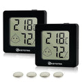 KETOTEK Mini Hygrometer Indoor Thermometers Humidity Meter 2 Pack Humidity Meters Gauge Digital Room Thermometer Hygrometer for Humidors Greenhouse Cellar Office by KETOTEK