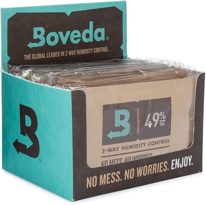 Boveda High-Absorbency 49% Two-Way Humidity Control Packs for Music Instruments in Extreme Humidity – 12 Pack – Size 40 – Moisture Absorbers for Instrument Cases – Prevent Warp – Individually Wrapped by Boveda