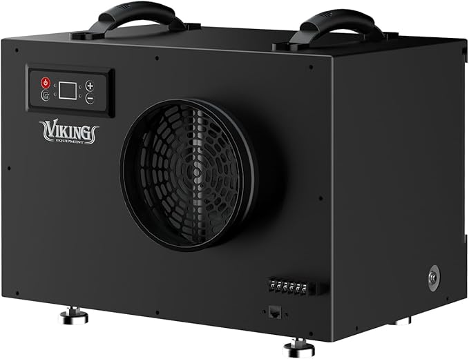Viking BD-65 Commercial Dehumidifier, R32 Refrigerant, 65 PPD @ AHAM with Pump, 1300 Sq Ft for Basement, Warehouse, Crawl Space, Construction, Water Damage Restoration, Garage, Optional Remote Control by XPOWERManufactureInc-HomeImprovement