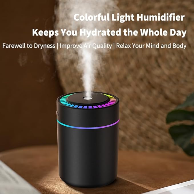 180ml Portable Small Humidifier with Colorful LED Night Light, USB Personal Desktop Humidifier for Car Home Office Travel, Auto Shut-Off, 2 Mist Modes, Super Quiet - Image 5