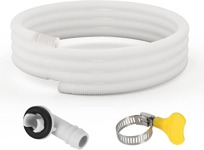 HOXHA 13.2 Ft Air Conditioner Drain Hose Kit Plastic Tubing for AC Condensate Flexible Drain Hose for Mini Split AC Portable AC Washer Dishwasher Faucet by HOXHA