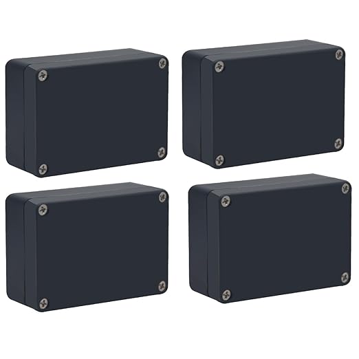 Project Box IP65 Waterproof Junction Box ABS Plastic Electrical Boxes DIY Electronic Project Case Power Enclosure 3.3”x2.3”x1.3” by Raculety