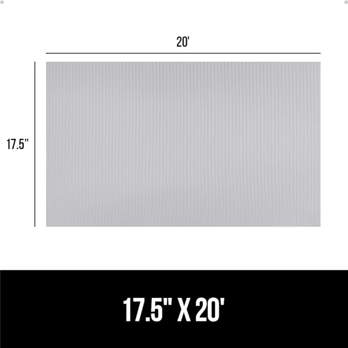 GORILLA GRIP DuraGuard Shelf Liner, 17.5x20 Non-Adhesive Cabinet Liners for Kitchen Drawers, Shelves, Refrigerator, Pantry Storage, Bathroom Closet, Durable Waterproof BPA Free Ribbed Plastic, Lt Gray - Image 8