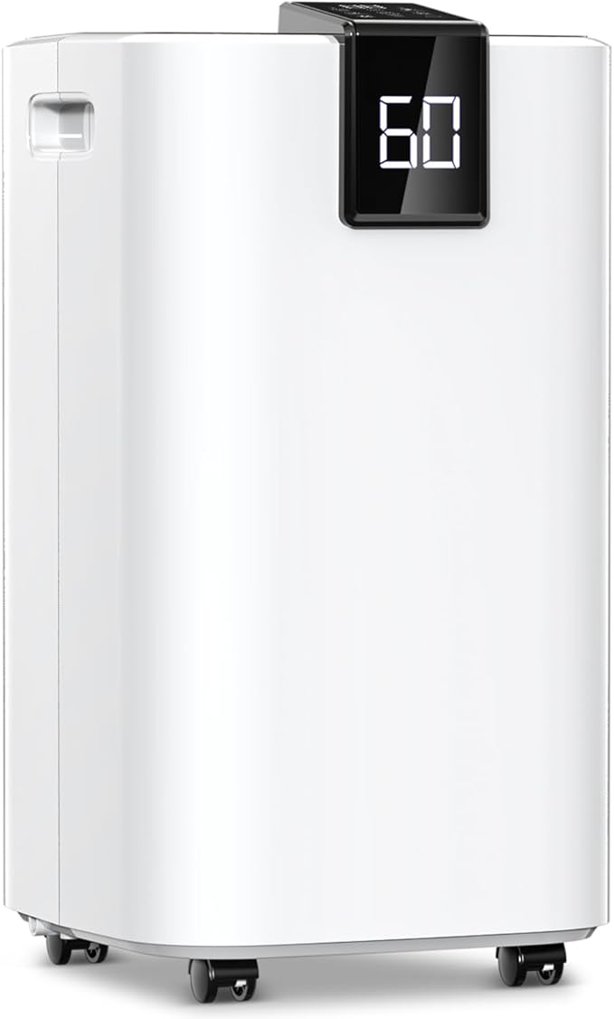 4000 sq.ft Dehumidifier for Basement, Trazico 45 Pint Dehumidifiers for Home with Drain Hose, Smart Humidity Control, 24H Timer, Auto Defrost, Ideal for Large Room, Bathroom, Bedroom, Garage, Black by Trazico