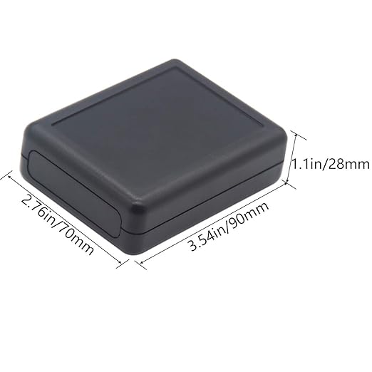 Zulkit 12 Packs Project Boxes ABS Plastic Electrical Project Case Power Junction Box Black 3.54 x 2.76 x 1.10 inch (90 x 70 x 28 mm) - Image 2