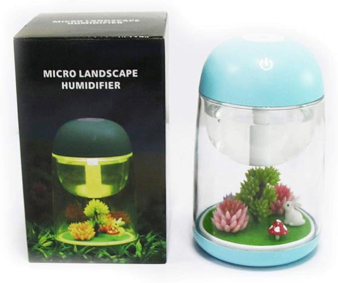 Micro Landscape Humidifier with Changing Led Light,Adjustable Mist Mode, Waterless Auto Shut-off,for Bedroom,Office,Car (blue) - Image 8