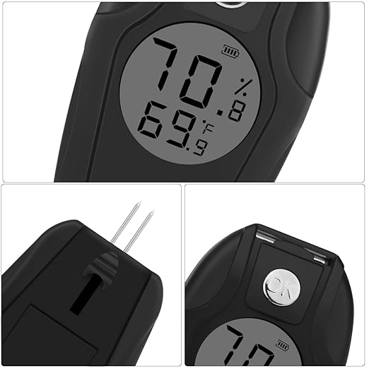 TISFA Digital Hygrometer and Thermometer, Temperature Humidity Gauge with Dual Sensors for Cigar Humidor, Plant, Greenhouse, Pet Reptile, Guitar - Image 5