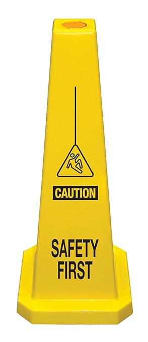 Cortina Lamba 36" Cone, "Safety First" 03-600-04, Yellow by Cortina+Safety+Products