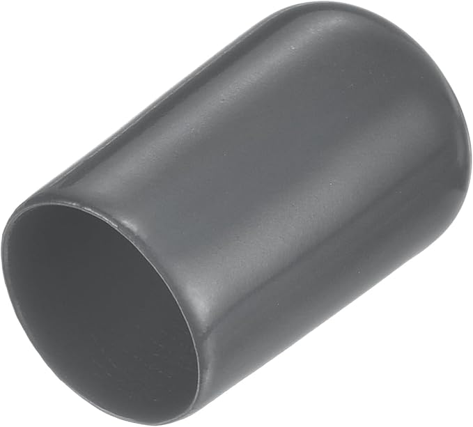 uxcell 20pcs Rubber End Caps 12.5mm(1/2 inch) ID Vinyl Round Tube Bolt Cap Cover Thread Protectors Dark Grey by uxcell