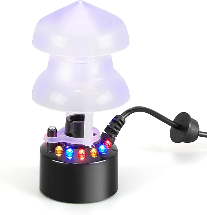 FITNATE Mist Maker, 12 LED Mister Fogger Water Fountain Pond Fog Machine Atomizer Air Humidifier, ultrasonic Mist fogger with Splash Guard, Perfect for Halloween and Other Holidays by FITNATE