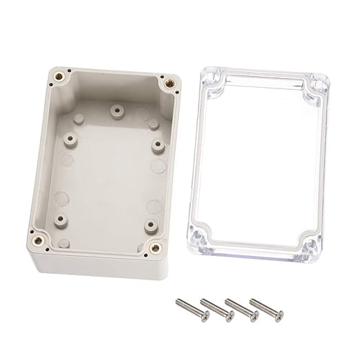 ABS Plastic Junction Box, Dustproof Waterproof IP65 Electrical Box - Universal Project Enclosure Grey, with PC Transparent/Clear Cover 3.9"x2.7"x2"(100mm x 68mm x 50mm) - Image 3